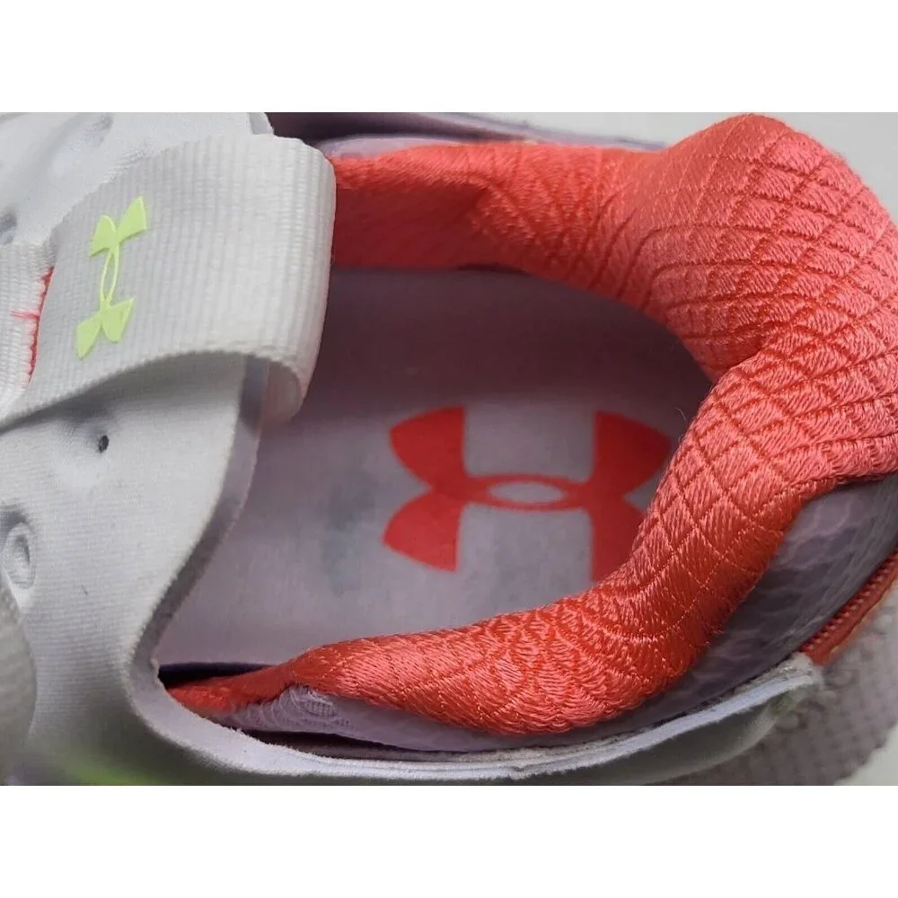 Under Armour HOVR Mega‎ MVMNT Women's 7.5 White Lime Coral Shoes 3023873-102